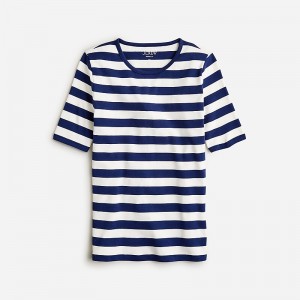Camiseta J.Crew Perfect-fit elbow-sleeve Mujer Montauk Stripe A Evenin España | QHIZGE143