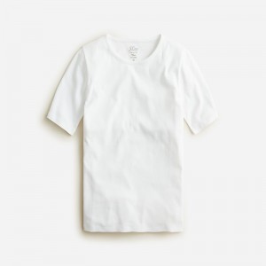 Camiseta J.Crew Perfect-fit elbow-sleeve Mujer Blancas España | YMQCTK748