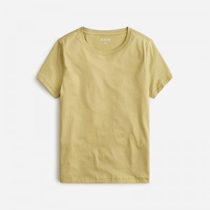 Camiseta J.Crew Pima cotton slim-fit Mujer Kaki España | NKBDWX025