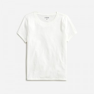 Camiseta J.Crew Pima cotton slim-fit Mujer Blancas España | ONSICF609