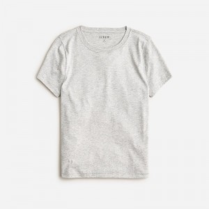 Camiseta J.Crew Pima cotton slim-fit Mujer Plateadas España | ULRNOH304