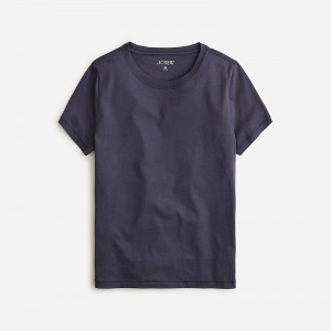 Camiseta J.Crew Pima cotton slim-fit Mujer Azul Marino España | GFXSKU648
