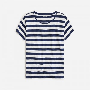 Camiseta J.Crew Relaxed Mujer Montauk Stripe A Evenin España | ODVMXU063