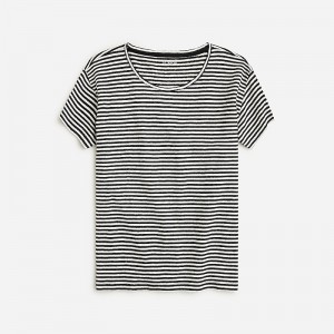 Camiseta J.Crew Relaxed Mujer Negras España | AQHKUS572
