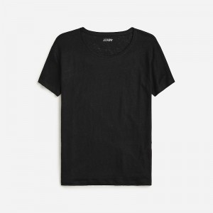 Camiseta J.Crew Relaxed Mujer Negras España | PBYXAQ674