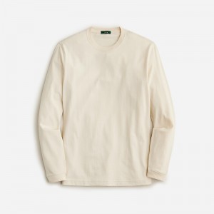 Camiseta J.Crew Relaxed long-sleeve premium-weight cotton Hombre Natural España | GKBMNE078