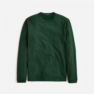 Camiseta J.Crew Relaxed long-sleeve premium-weight cotton Hombre Verde Menta España | PNBESO758