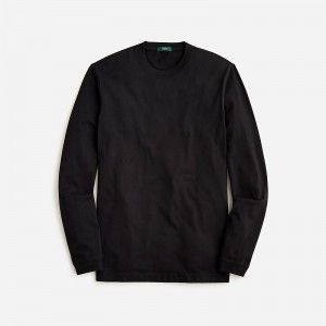 Camiseta J.Crew Relaxed long-sleeve premium-weight cotton Hombre Negras España | MBPNAS642
