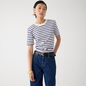 Camiseta J.Crew Saint James® X J.Crew structured Mujer Tilly Stripe Natural Ha España | ZEDGQC317