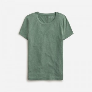 Camiseta J.Crew Stretch linen-blend crewneck Mujer Topiary España | LBHKWN564