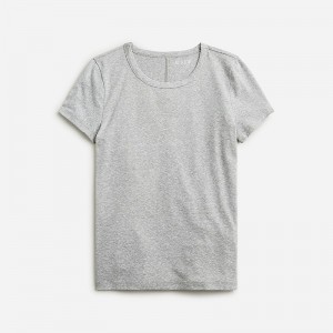 Camiseta J.Crew Stretch linen-blend crewneck Mujer Gris España | WDBAON358
