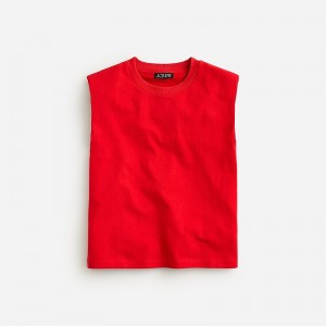 Camiseta J.Crew Structured muscle mariner cotton Mujer Rojas España | WRHAOF634