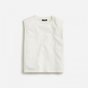 Camiseta J.Crew Structured muscle mariner cotton Mujer Blancas España | MVCXBT931