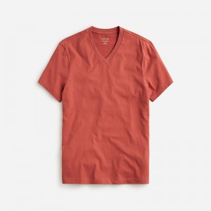 Camiseta J.Crew Sueded cotton V-neck Hombre Verde Menta España | HJQMIY910