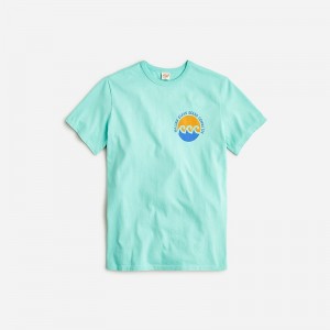 Camiseta J.Crew TSPTR organic cotton graphic T-shirt Hombre Turquesa España | YDBCRW524