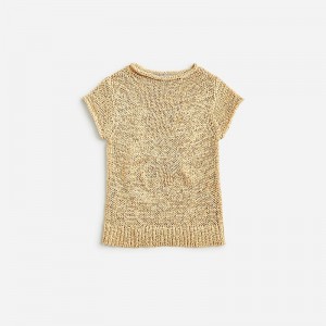 Camiseta J.Crew Textured sweater Mujer Kaki España | AJONPW846