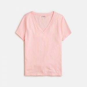 Camiseta J.Crew Vintage jersey classic-fit V-neck Mujer Spring Blush España | IPXVHW470