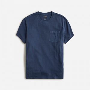 Camiseta J.Crew Vintage-wash cotton Hombre Azul Marino España | TLPIDX405