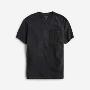 Camiseta J.Crew Vintage-wash cotton Hombre Negras España | NOWELV738