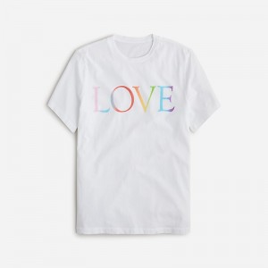 Camiseta J.Crew Vintage-wash cotton Pride graphic Mujer Love España | WLNREY396
