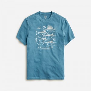 Camiseta J.Crew Vintage-wash cotton graphic Hombre Atlantic Billfish Graph España | QBMFDH529