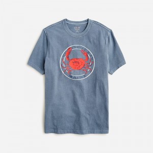 Camiseta J.Crew Vintage-wash cotton graphic Hombre Shadow Maine Crab Graph España | RPBTVG756