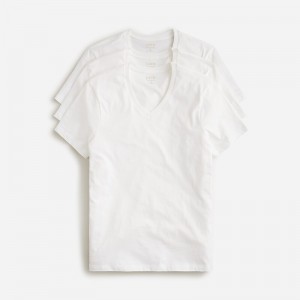 Camiseta J.Crew V-neck three-pack Hombre Blancas España | KIFAQL512