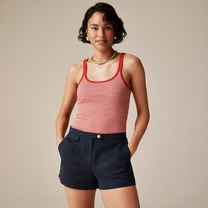 Camiseta sin Manga J.Crew Fine rib racerback Mujer Rojas España | YSQTFH934