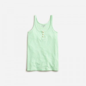 Camiseta sin Manga J.Crew Henley Mujer Verde España | EKCTVB832