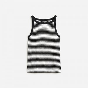 Camiseta sin Manga J.Crew High-neck stretch Mujer Negras España | ARVXUL417