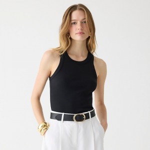 Camiseta sin Manga J.Crew Perfect-fit high-neck Mujer Negras España | AMDOXU647