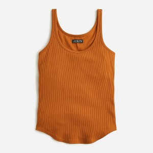 Camiseta sin Manga J.Crew Vintage rib shelf-bra Mujer Warm Chicory España | WYQNBX586