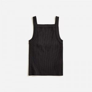 Camiseta sin Manga J.Crew Vintage rib wide-strap Mujer Negras España | LSOWVD506