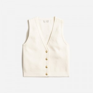 Chaleco J.Crew Emilie sweater Mujer Ivory España | EQCSDU602