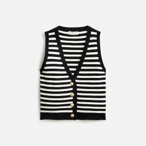 Chaleco J.Crew Emilie sweater Mujer Negras España | CVDNGZ146