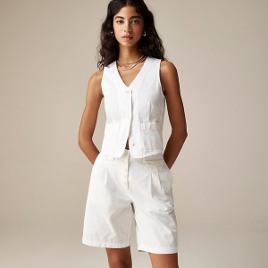 Chaleco J.Crew Patch-pocket chino Mujer Blancas España | FOLHIB143