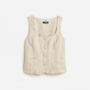 Chaleco J.Crew Scoopneck Mujer Flax España | UTEBRZ483