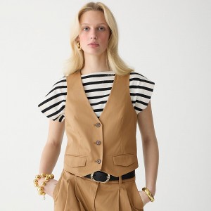 Chaleco J.Crew Slim-fit Mujer Camel España | EACHLZ807