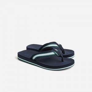 Chancletas J.Crew Striped Hombre Indigo España | STRVQK159