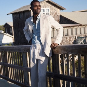 Chaquetas J.Crew Big-fit unstructured linen twill glen plaid Hombre Beige Blancas España | TSLZMR318
