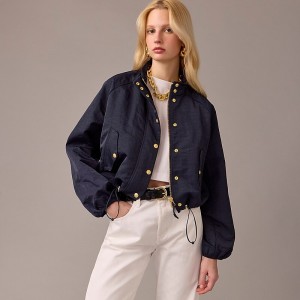 Chaquetas J.Crew Collection lightweight bomber Mujer Azul Marino España | GENBTM742