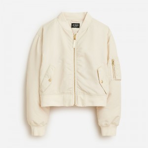 Chaquetas J.Crew Collection ruched bomber Mujer Natural España | JDHLFG584