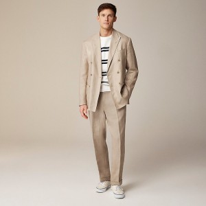 Chaquetas J.Crew Crosby Classic-fit double-breasted unstructured Hombre Flax España | IXBMUT690