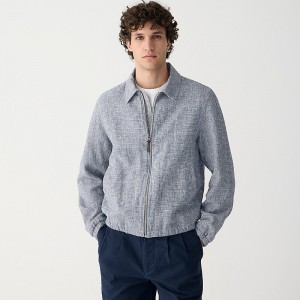 Chaquetas J.Crew Harrington linen plaid Hombre Blancas España | YRSMLI967