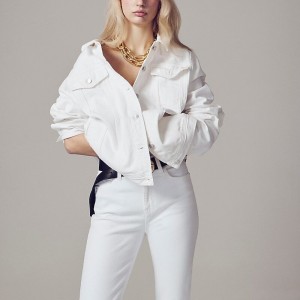 Chaquetas J.Crew New classic denim Mujer Blancas España | WTORIP071