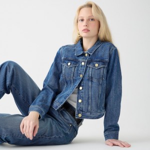 Chaquetas J.Crew New classic denim Mujer Azules España | PBHDAJ364