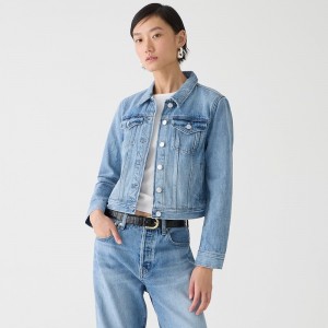 Chaquetas J.Crew New classic denim Mujer Azules España | OVYRIJ238