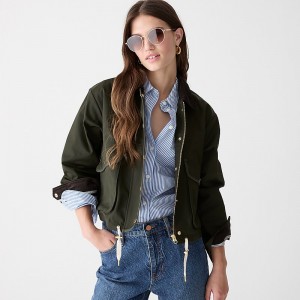 Chaquetas J.Crew New cropped Barn Jacket™ Mujer Verde Menta España | KAMQCD362