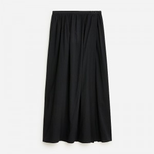 Falda J.Crew Beach cotton midi Mujer Negras España | XMKNDW875