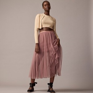Falda J.Crew Collection layered tulle Mujer Mauve España | QVLJNG208